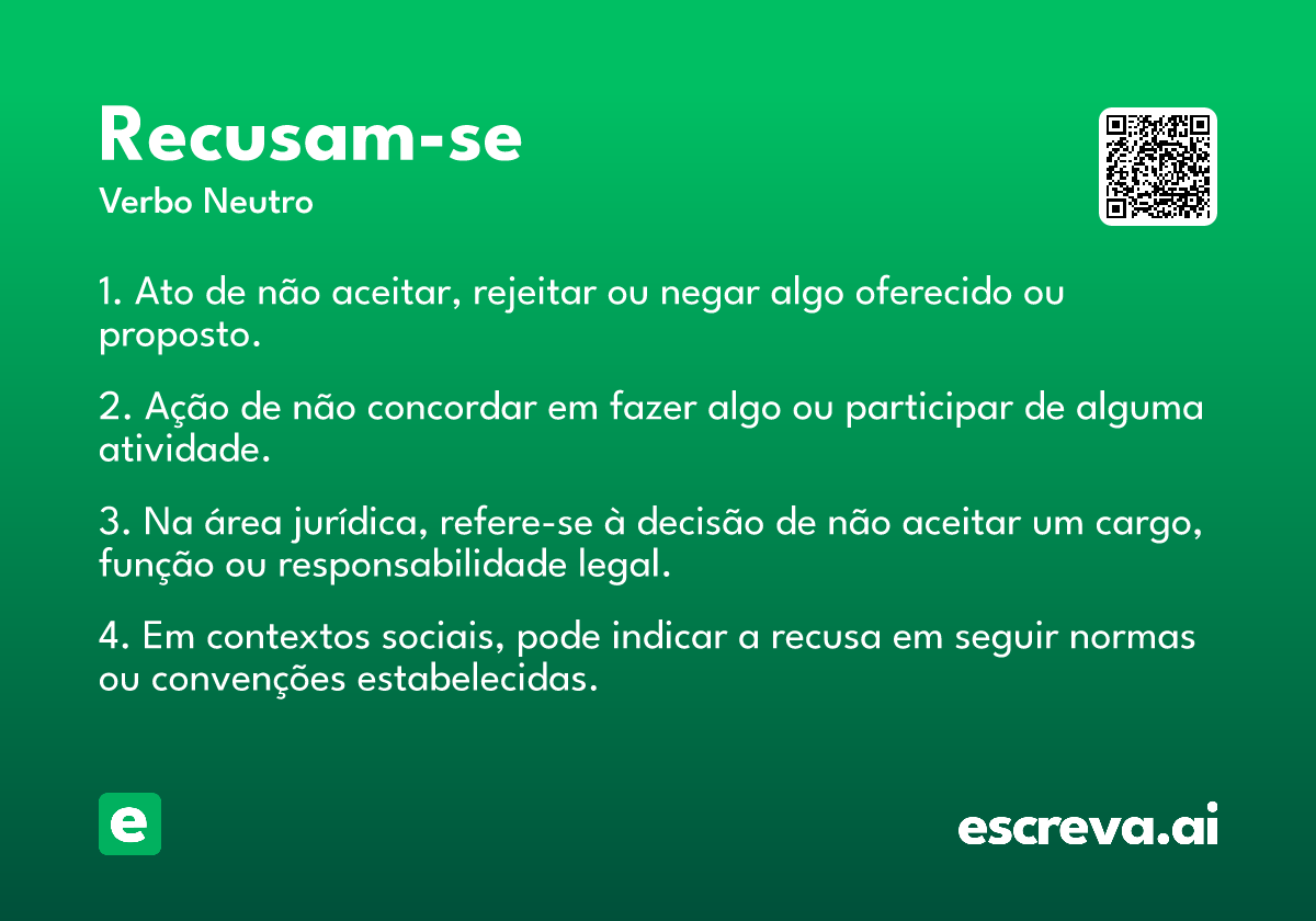 recusam-se