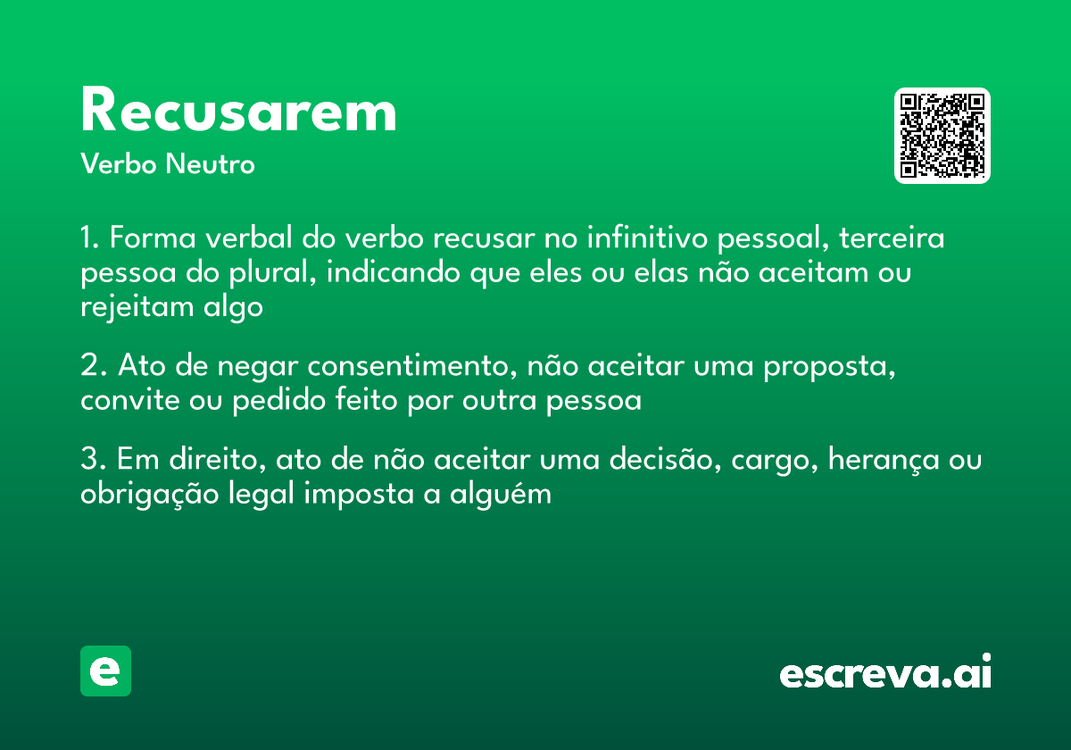 recusarem