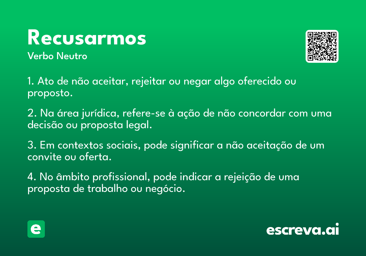 recusarmos