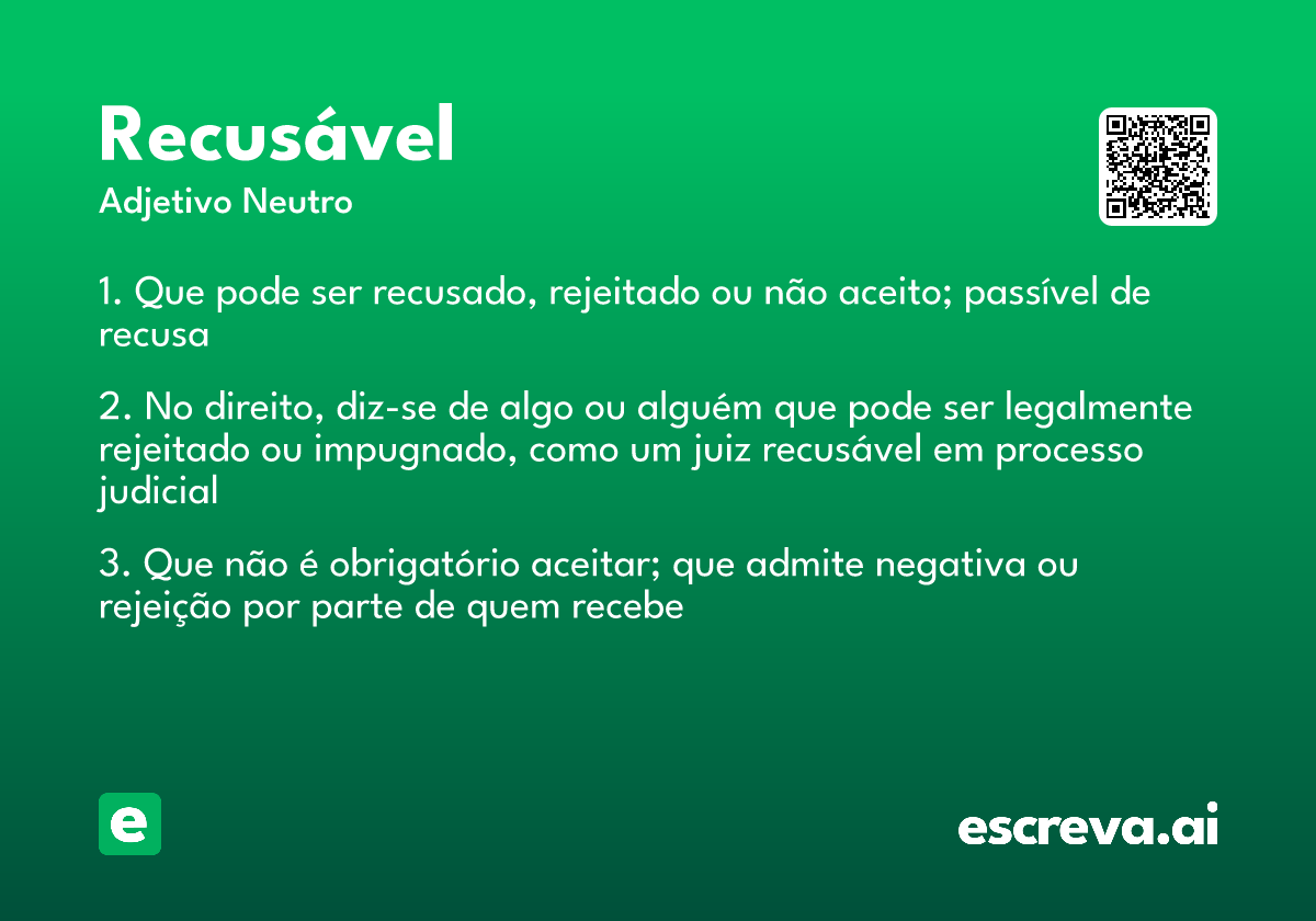recusável