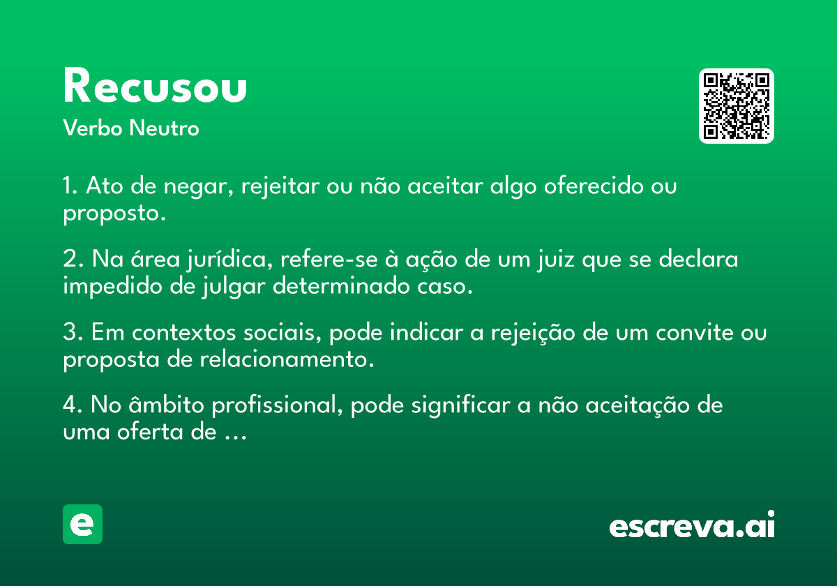 recusou
