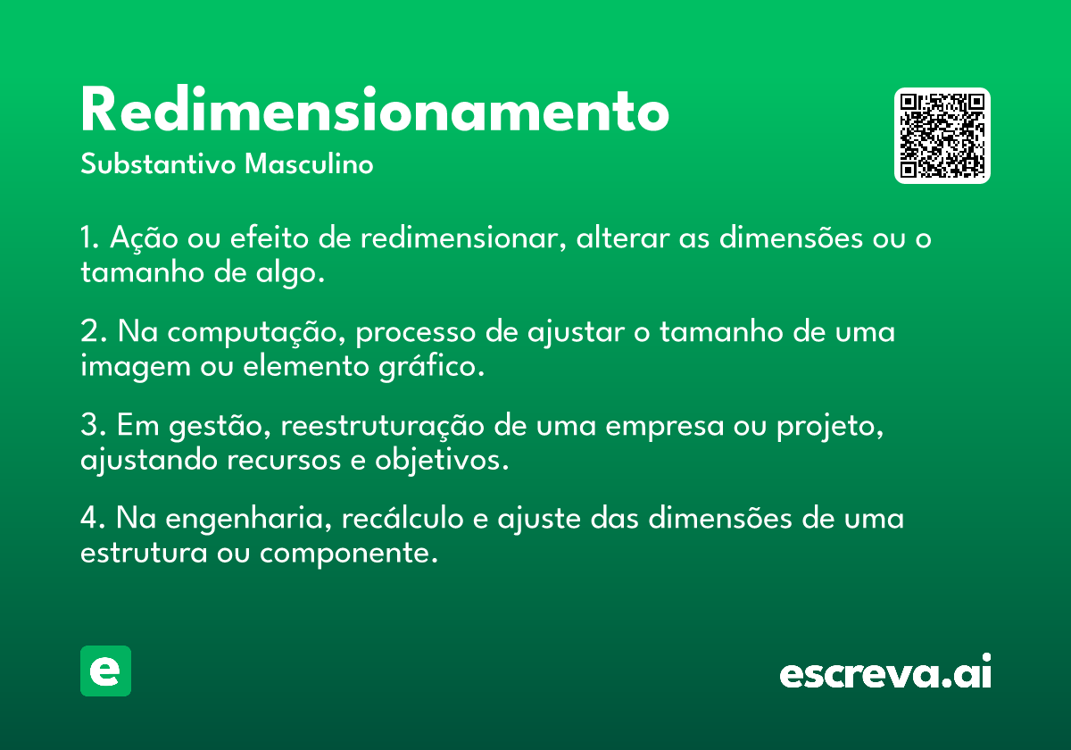 redimensionamento