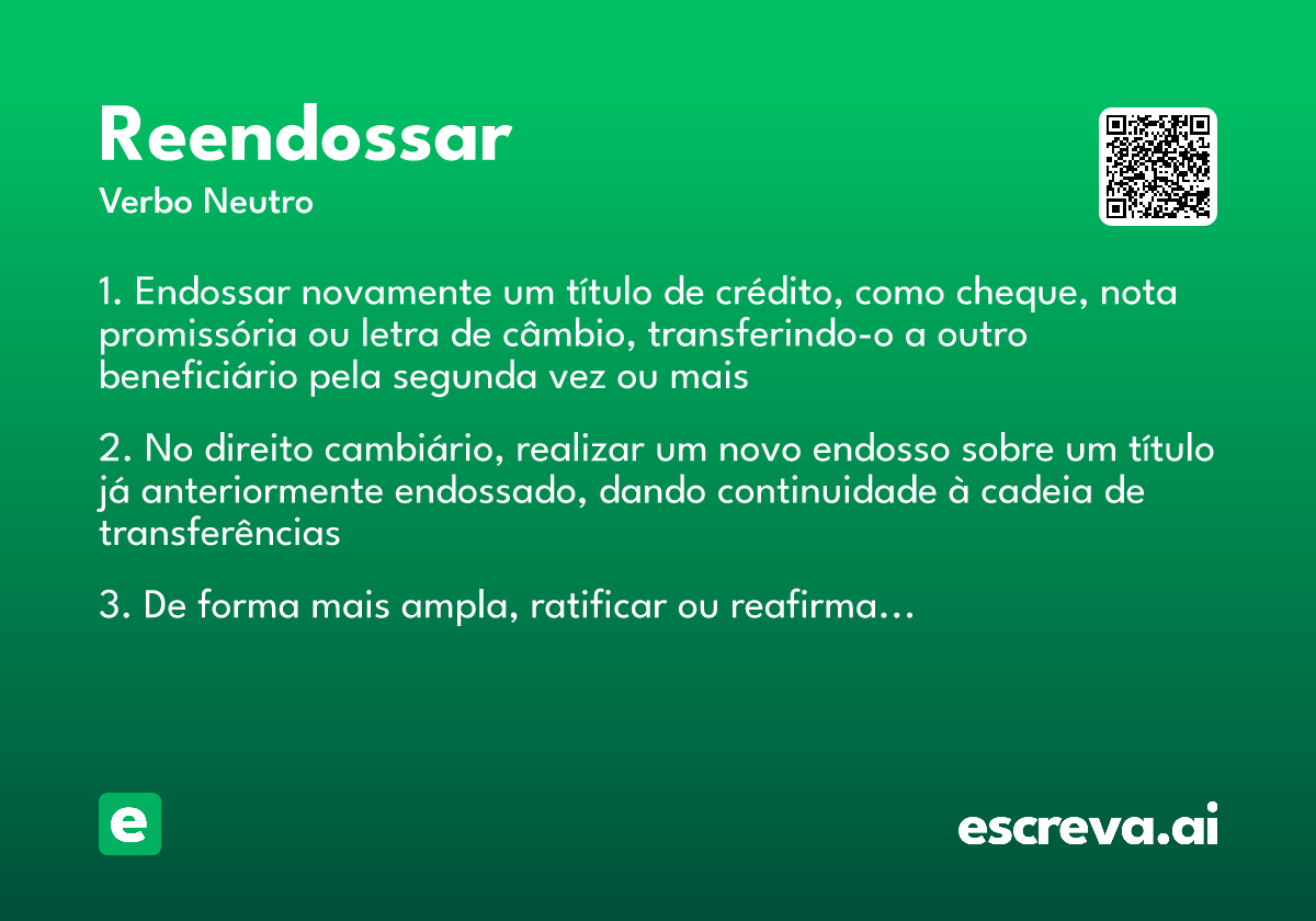 reendossar