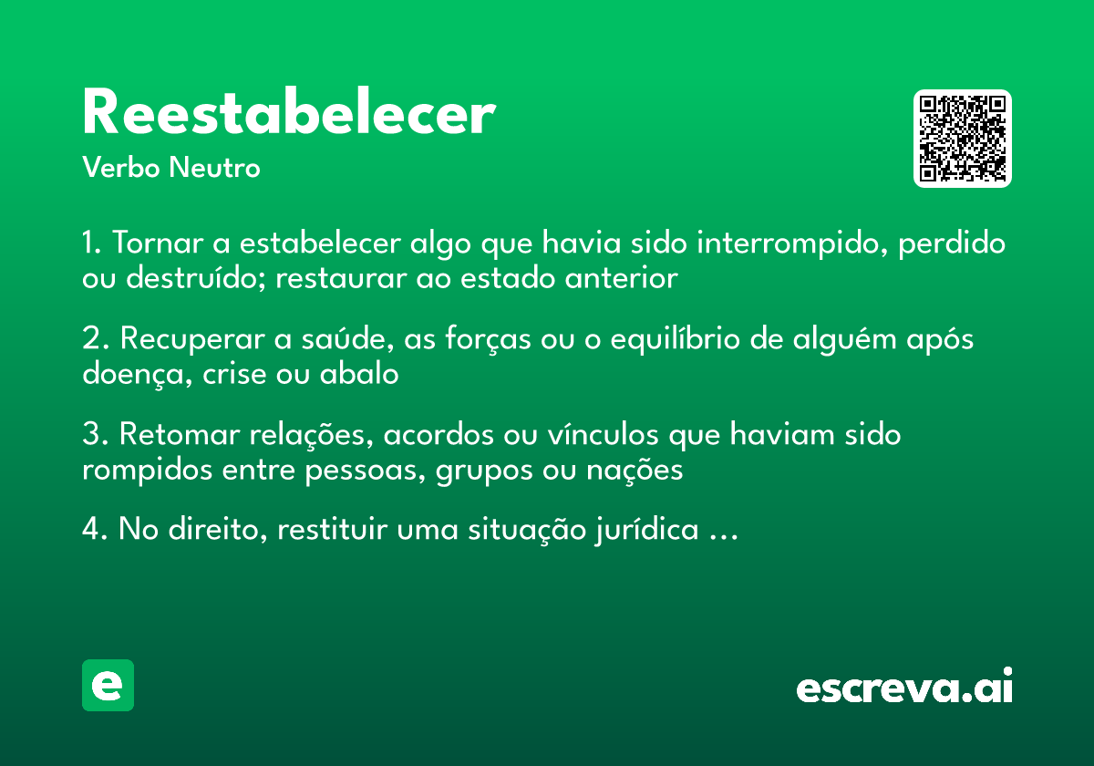 reestabelecer
