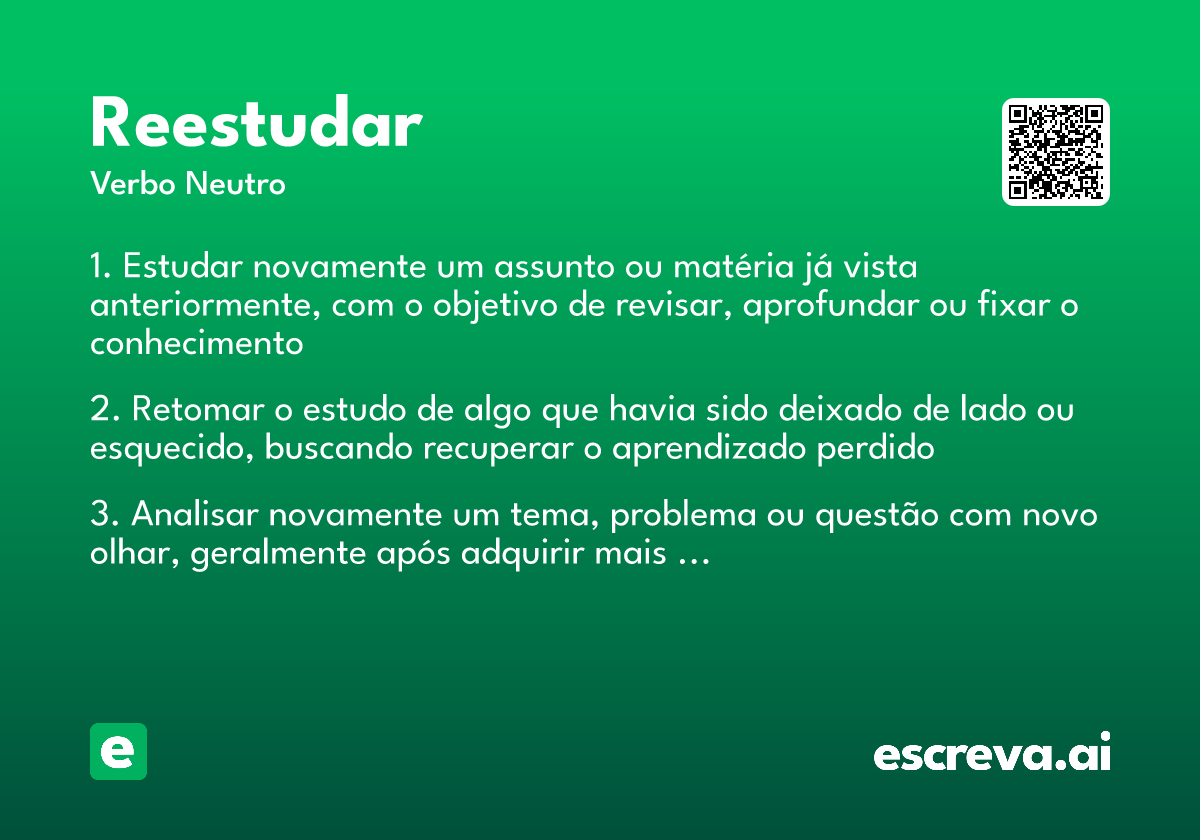 reestudar