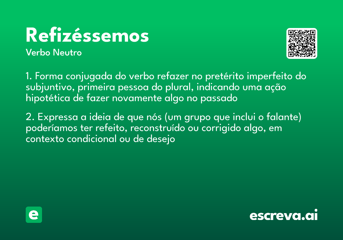 refizéssemos