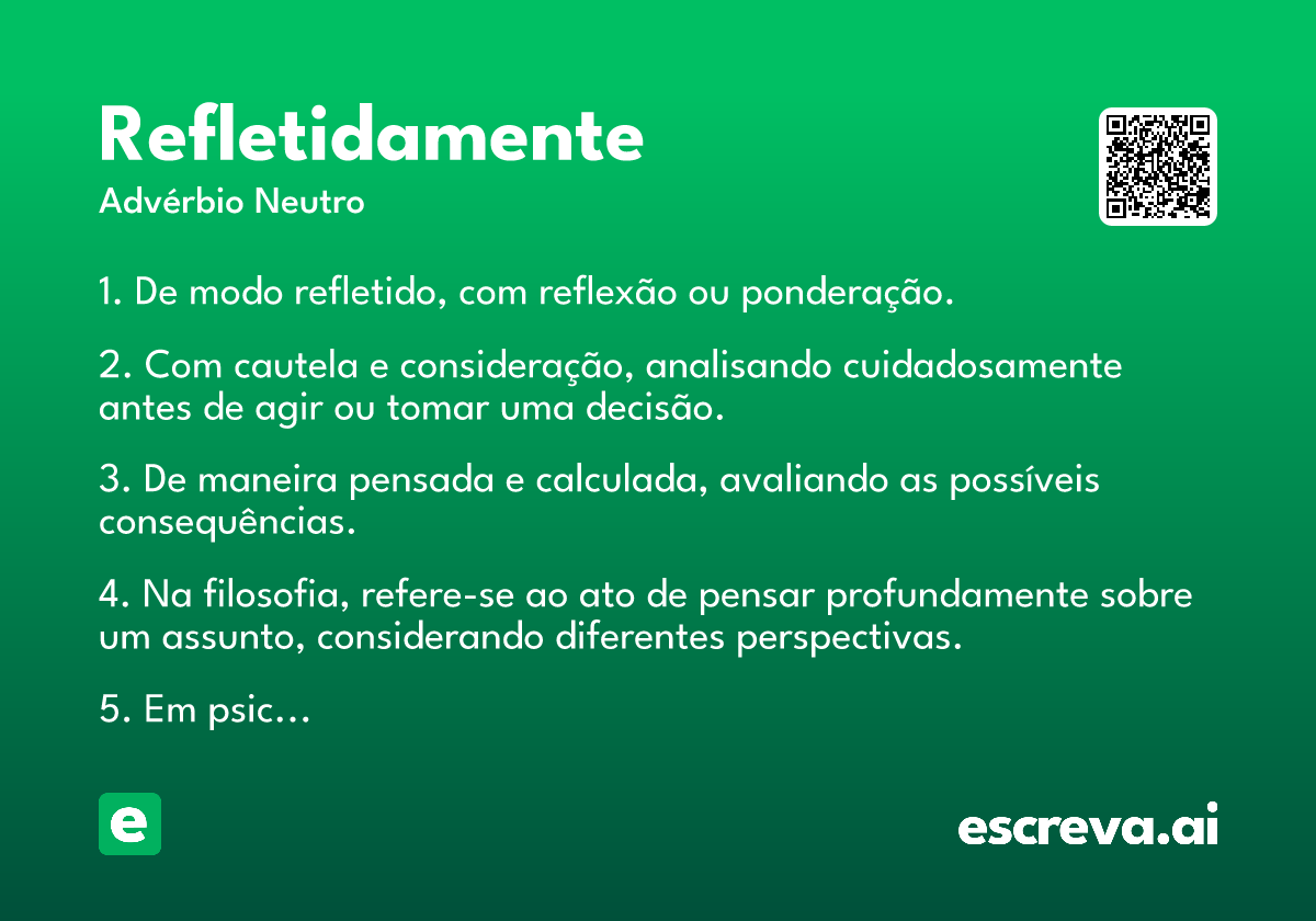 refletidamente
