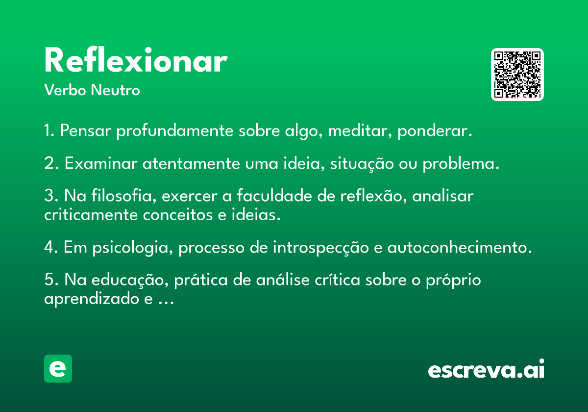 reflexionar