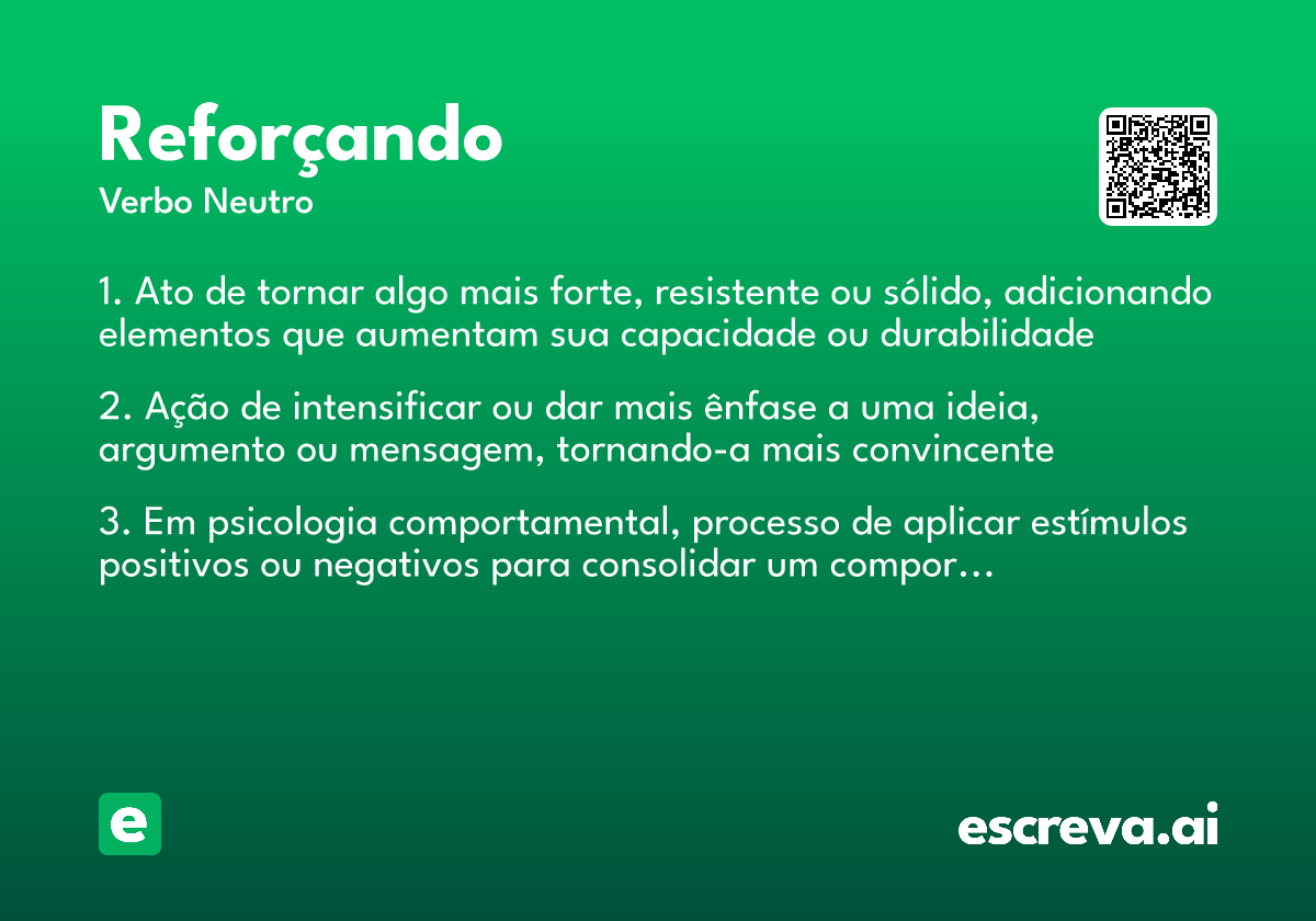 reforçando