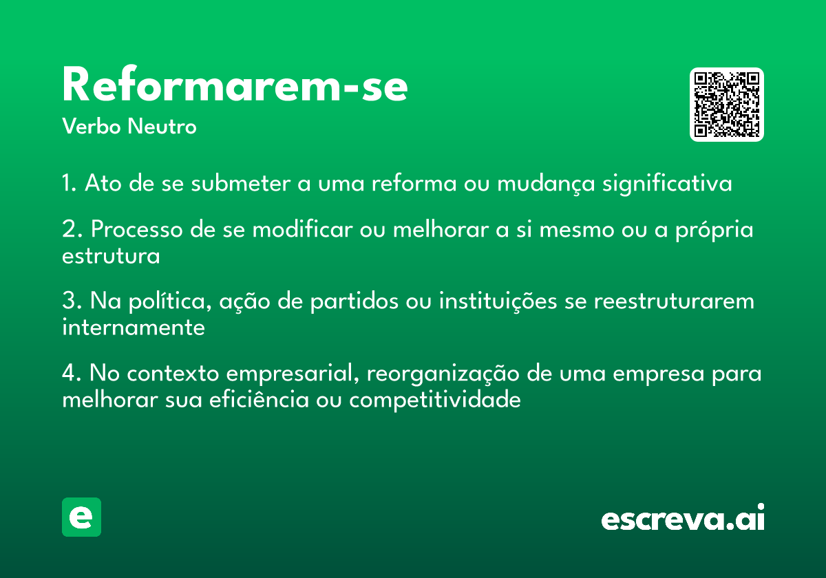 reformarem-se