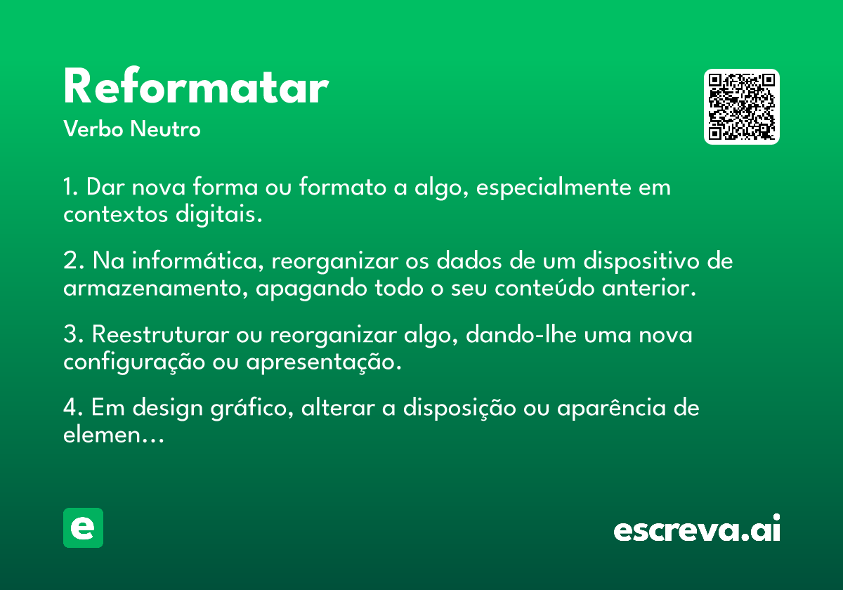 reformatar