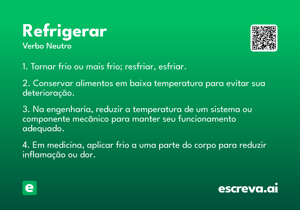refrigerar