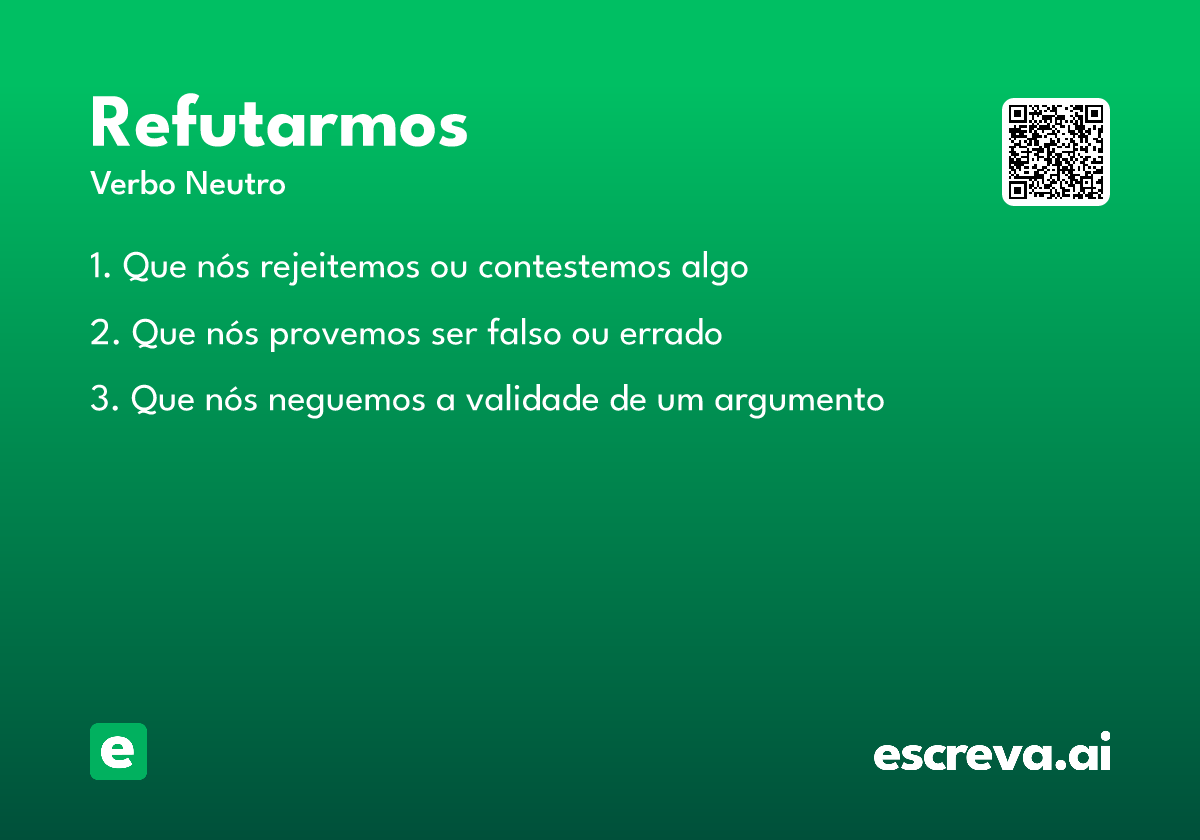refutarmos