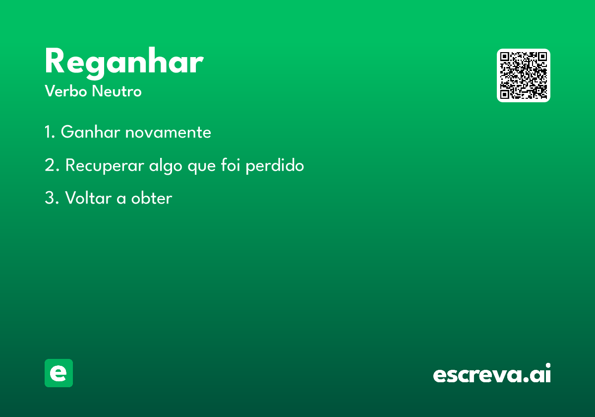 reganhar