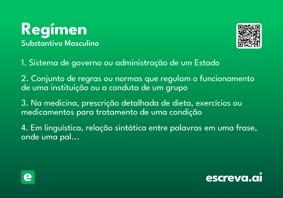 regímen