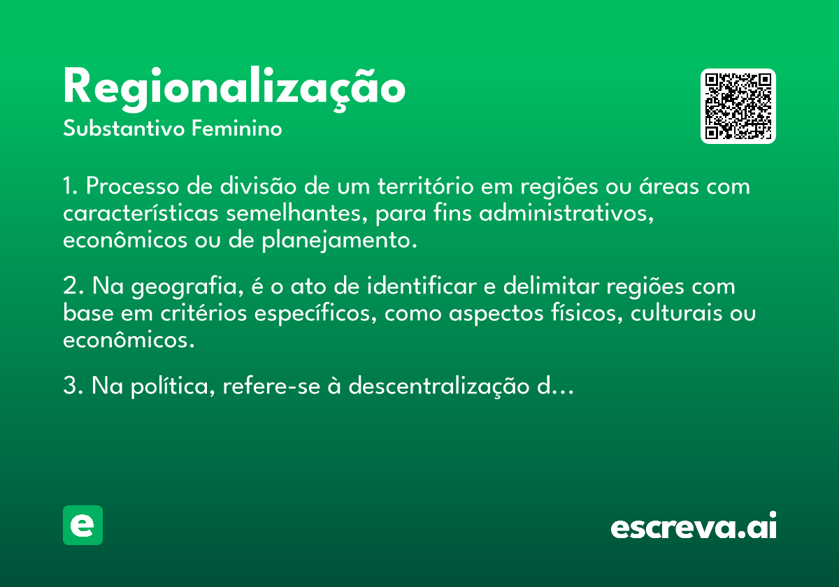 regionalização