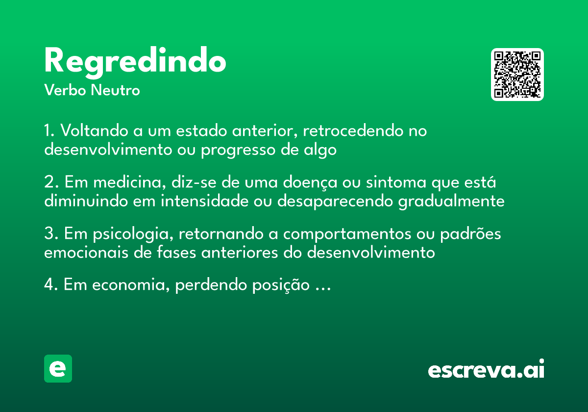 regredindo