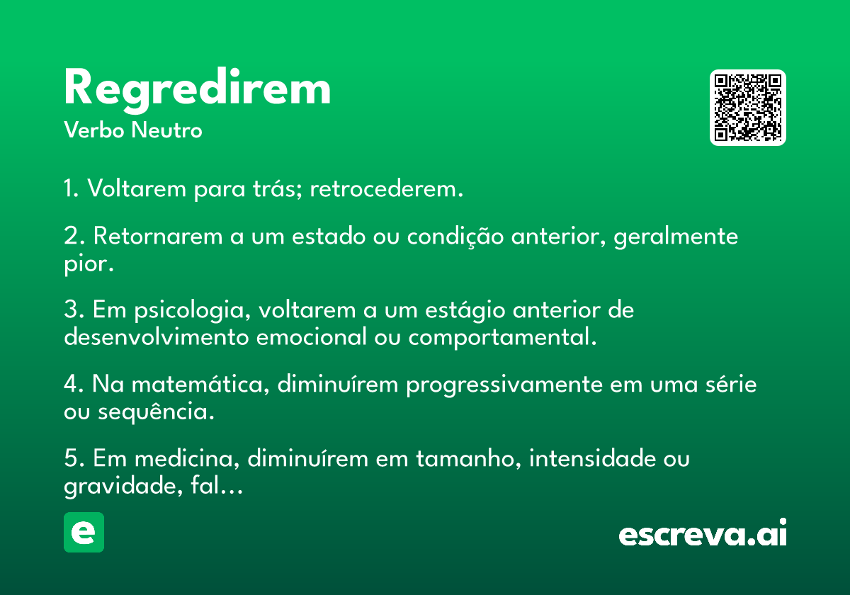 regredirem