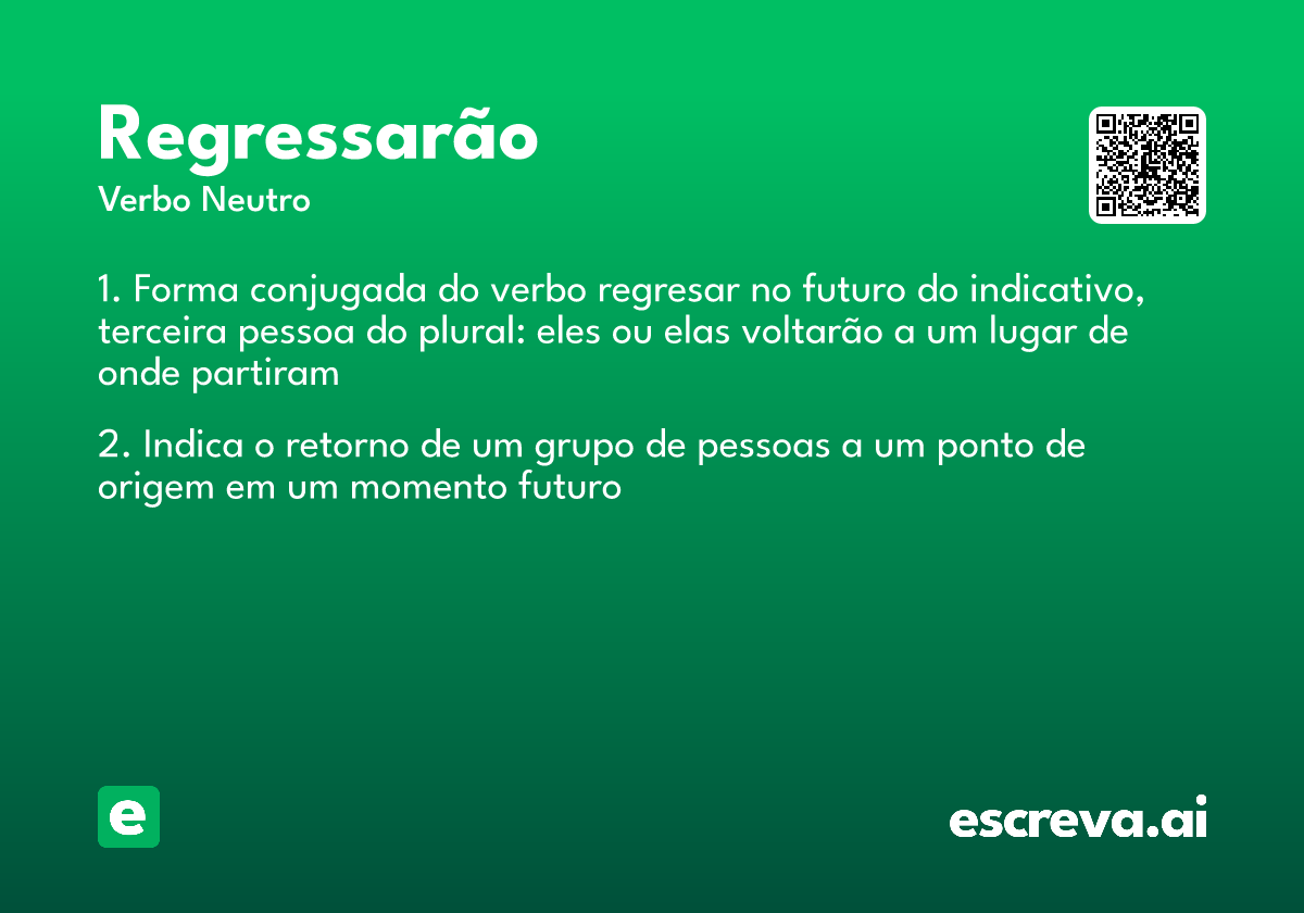 regressarão