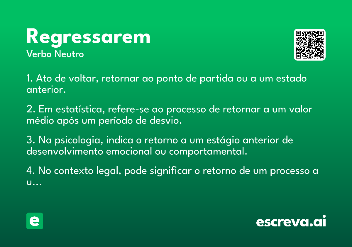 regressarem