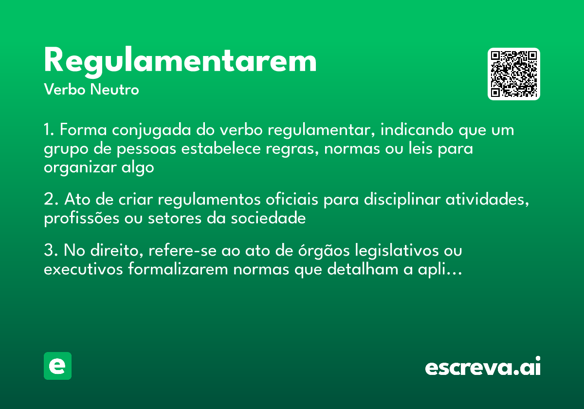 regulamentarem