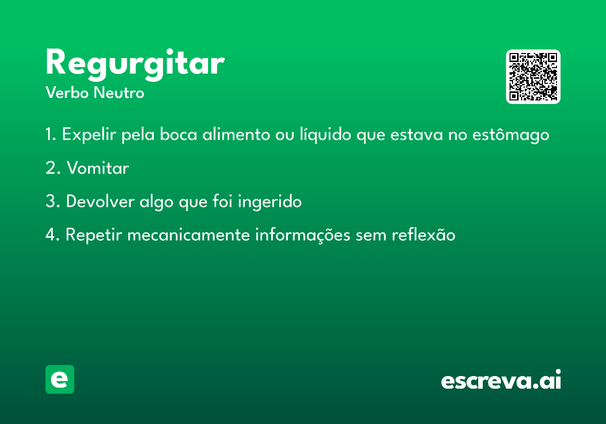 regurgitar