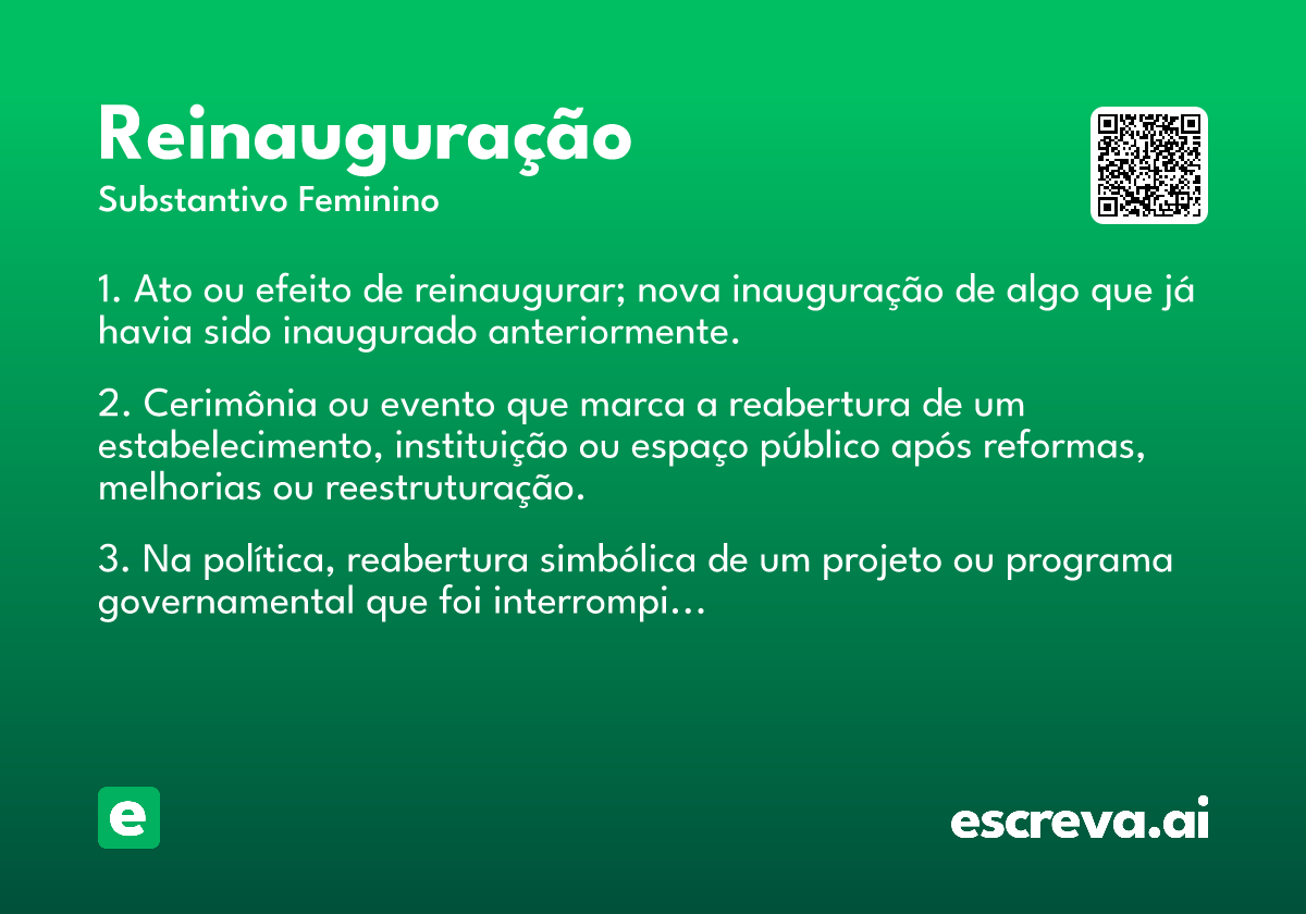 reinauguração