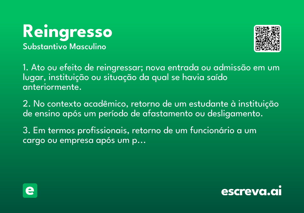 reingresso