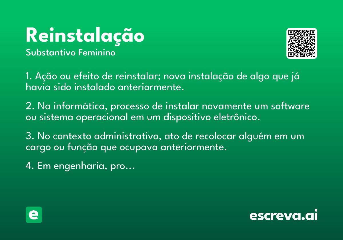 reinstalação