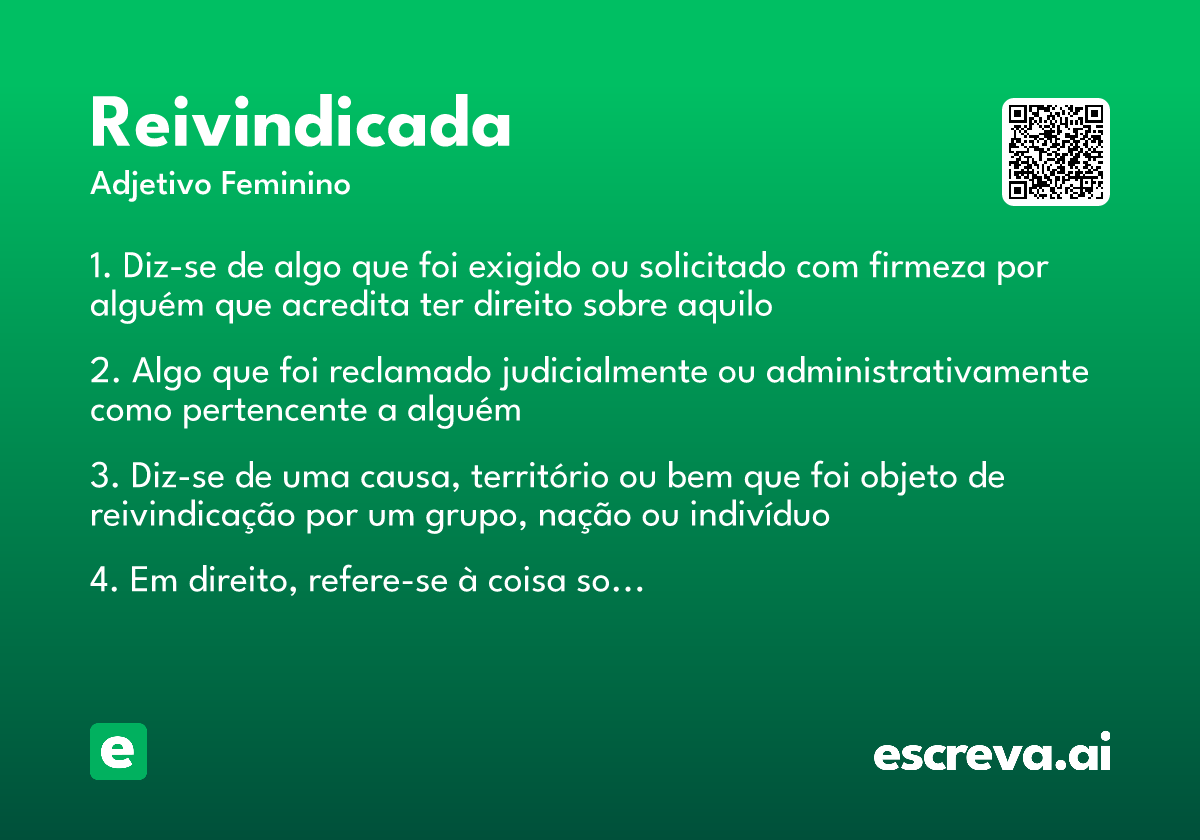 reivindicada