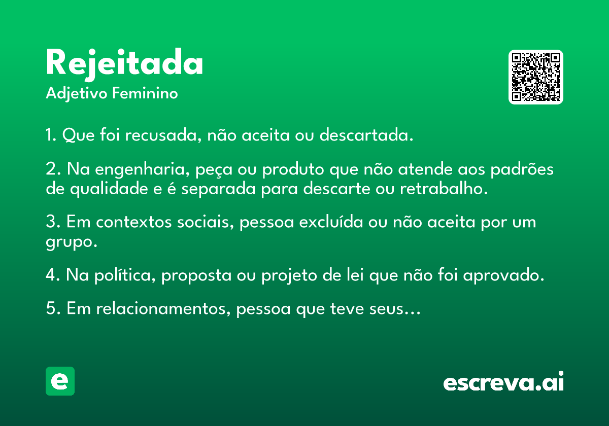 rejeitada
