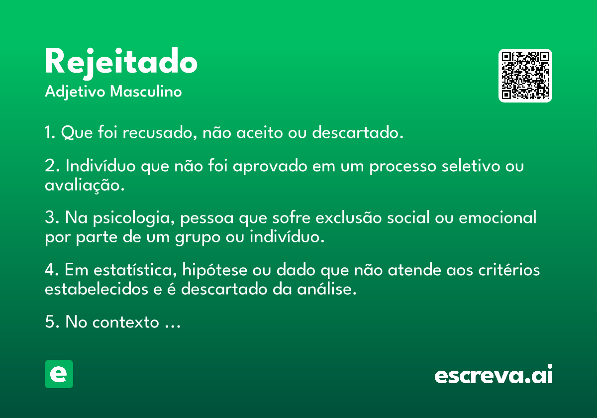 rejeitado
