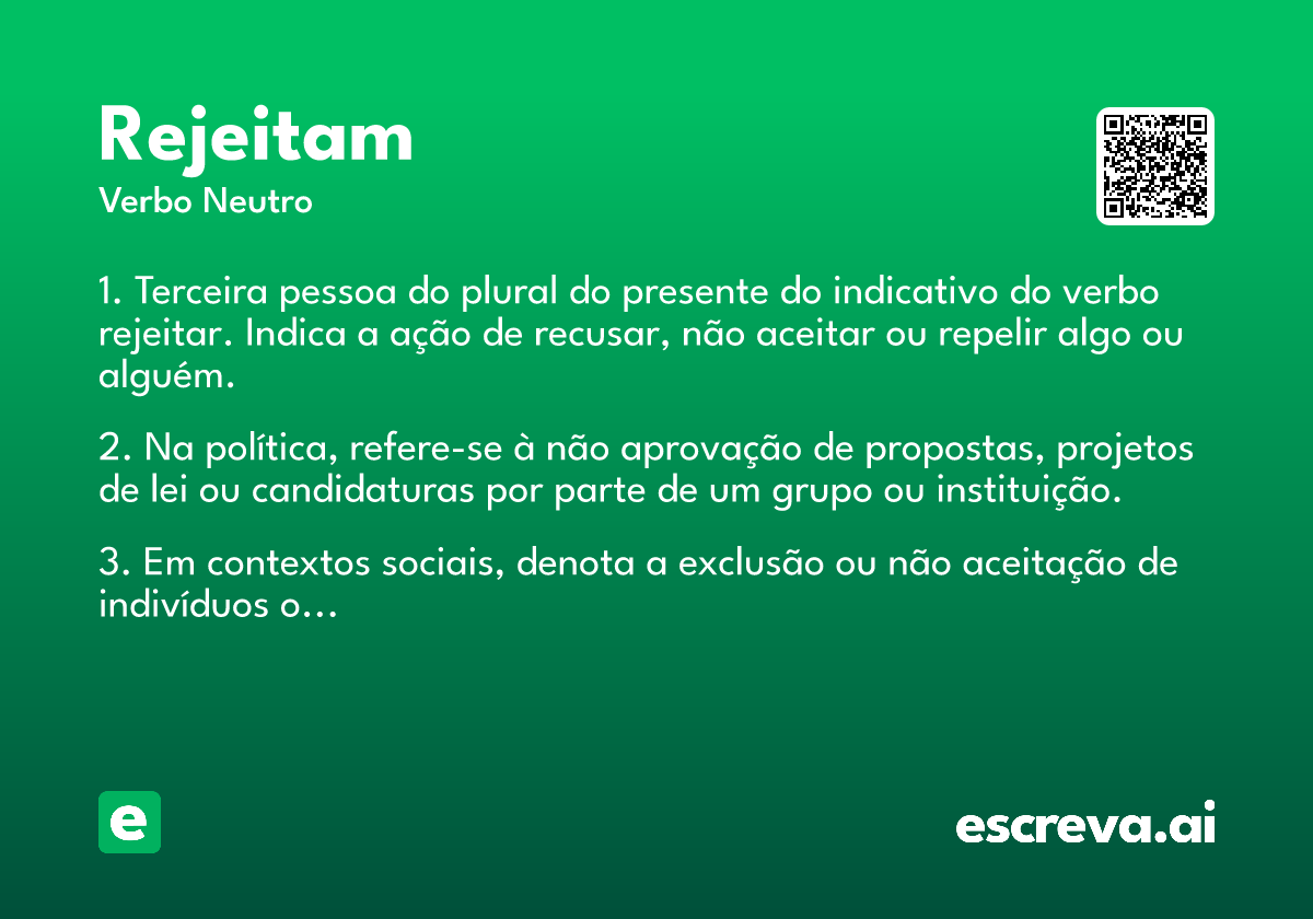 rejeitam