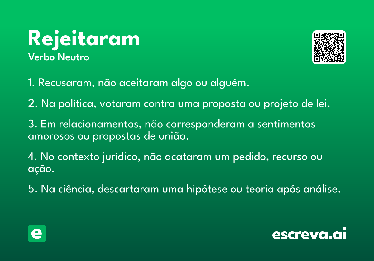 rejeitaram