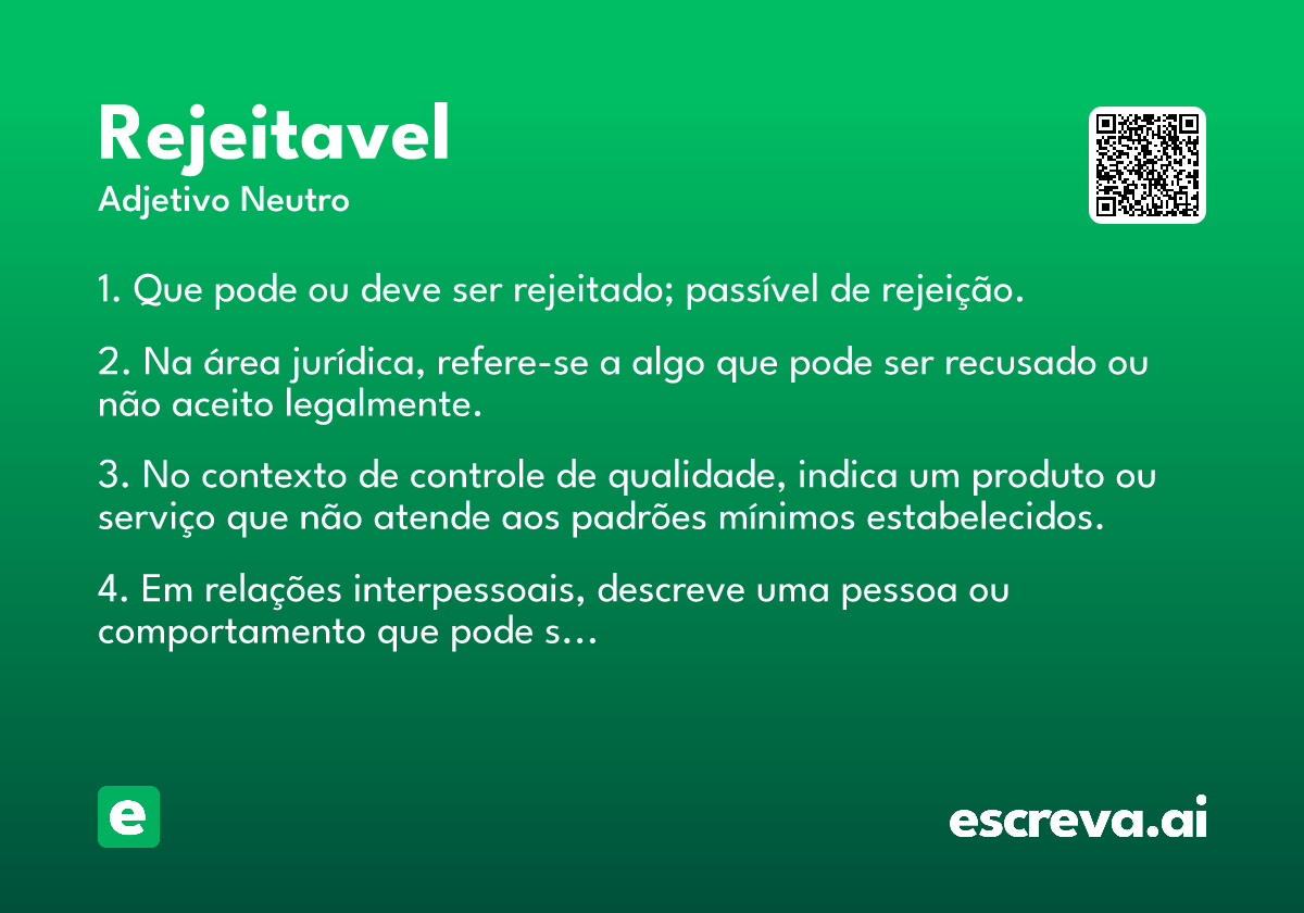 rejeitavel