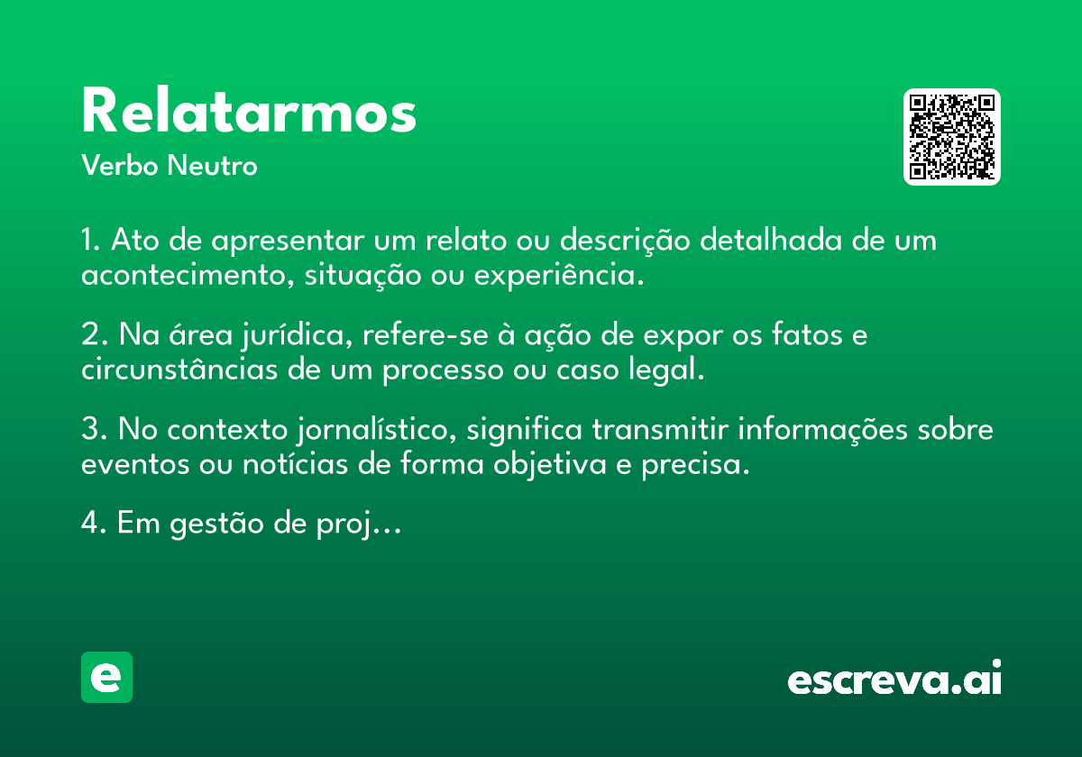 relatarmos