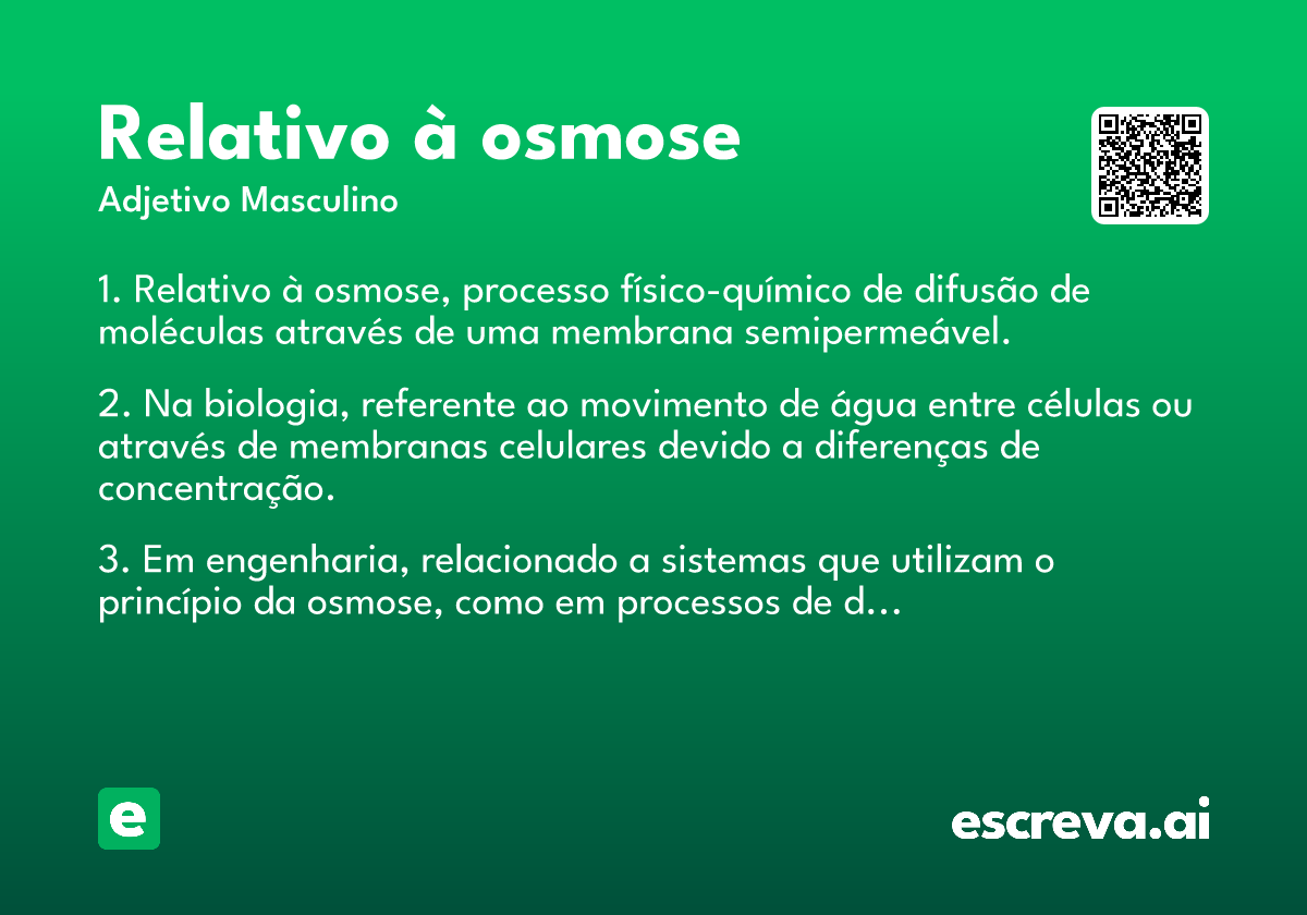 relativo à osmose