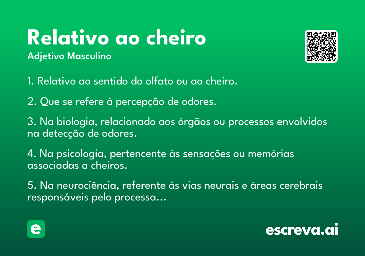 relativo ao cheiro