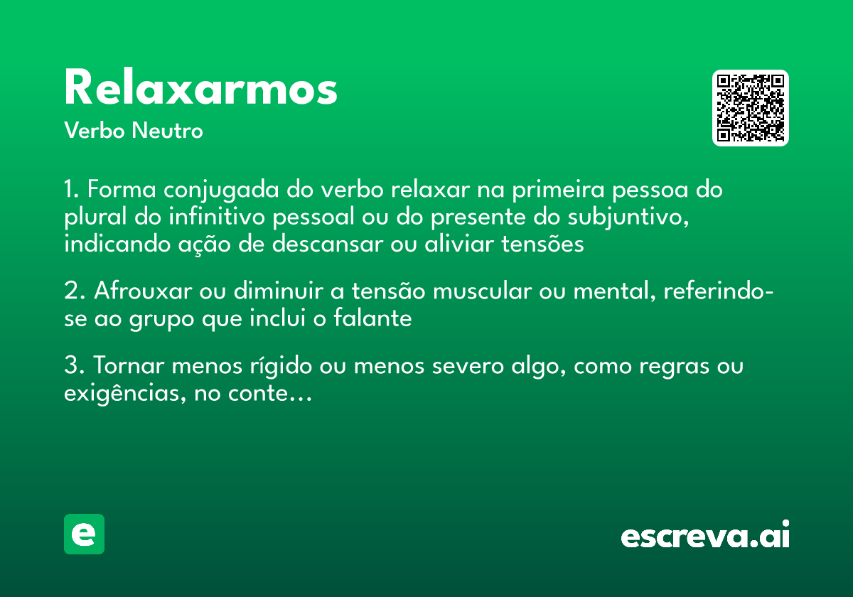 relaxarmos