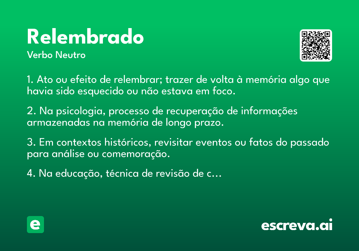 relembrado