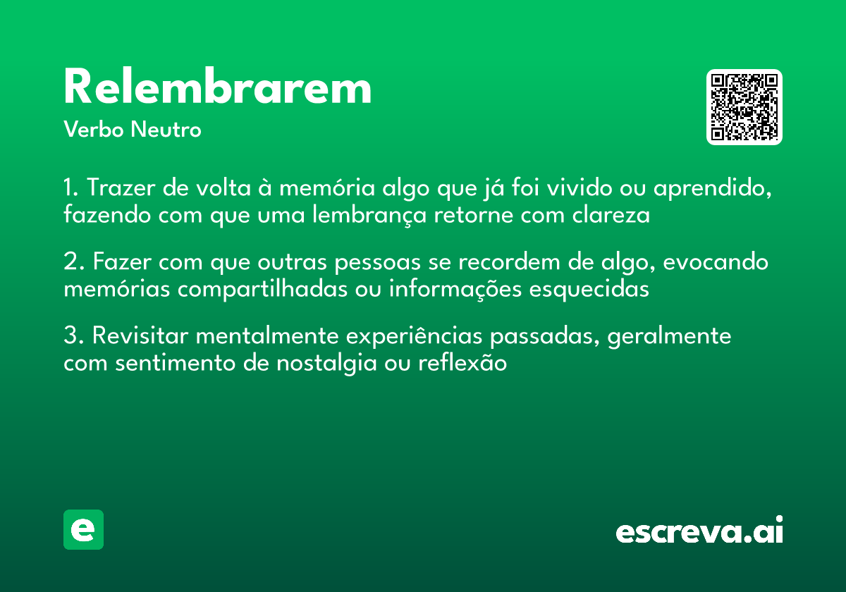 relembrarem