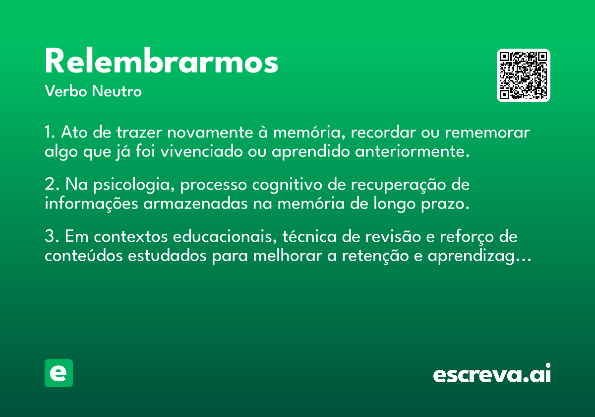 relembrarmos