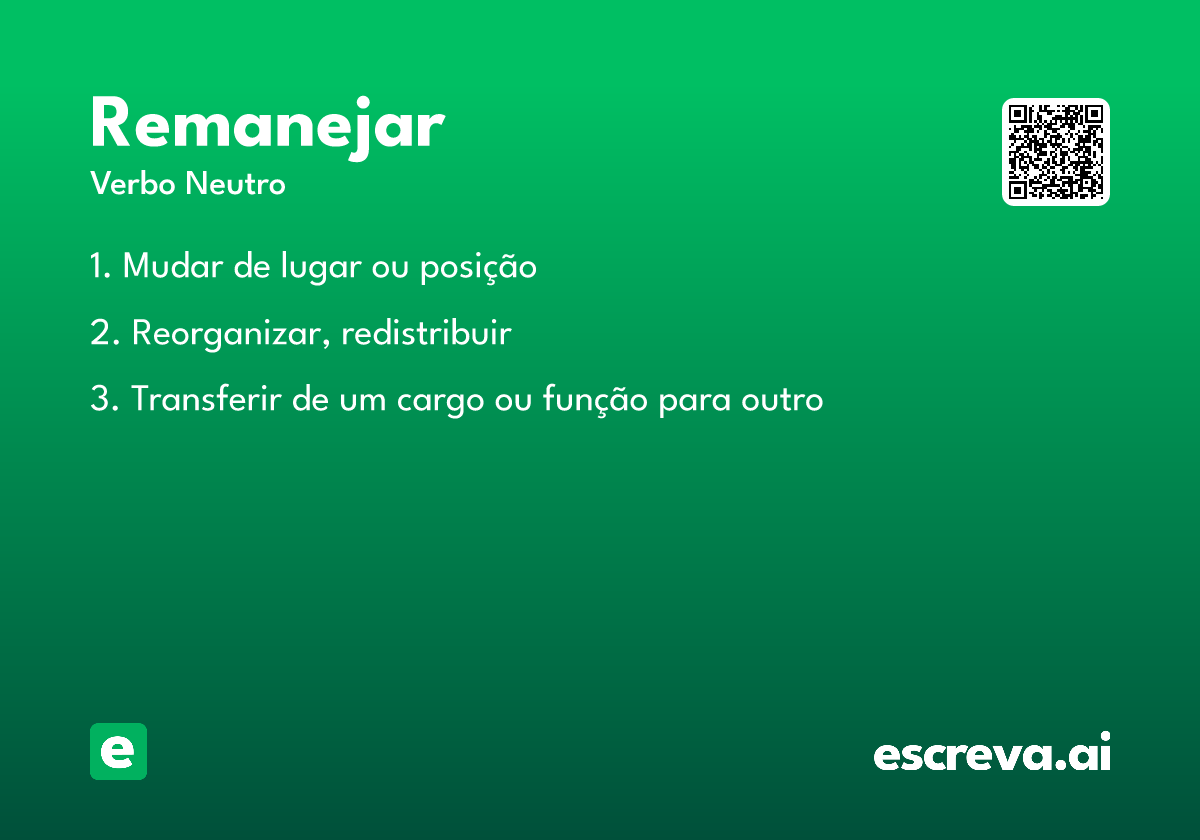 remanejar