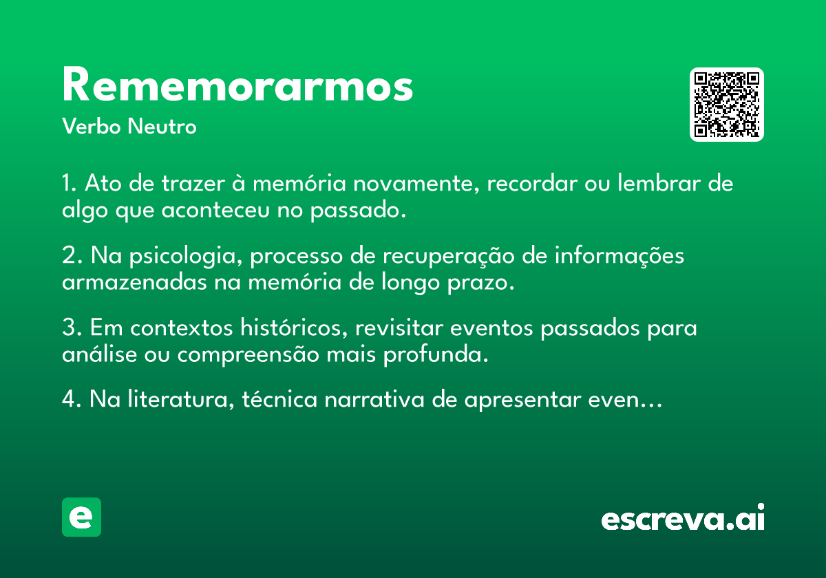 rememorarmos
