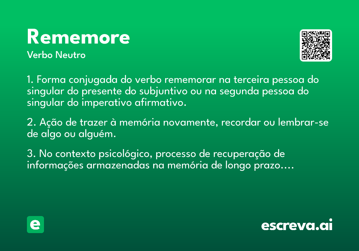 rememore