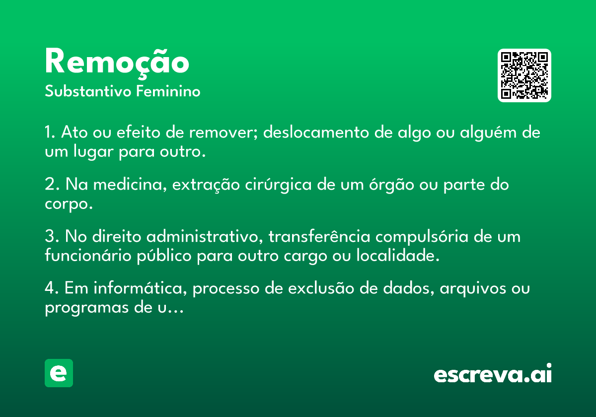 remoção