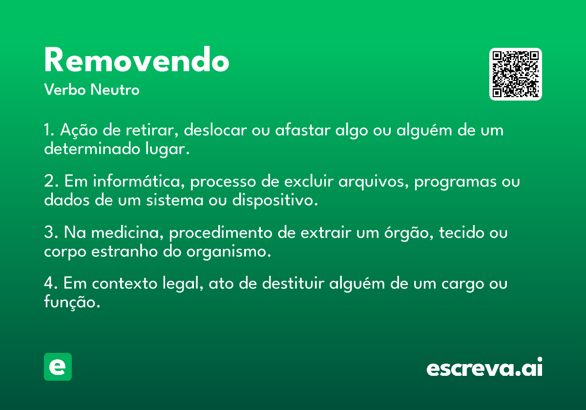 removendo
