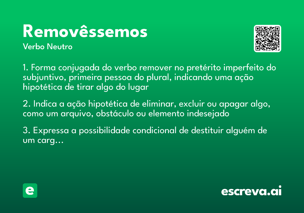 removêssemos