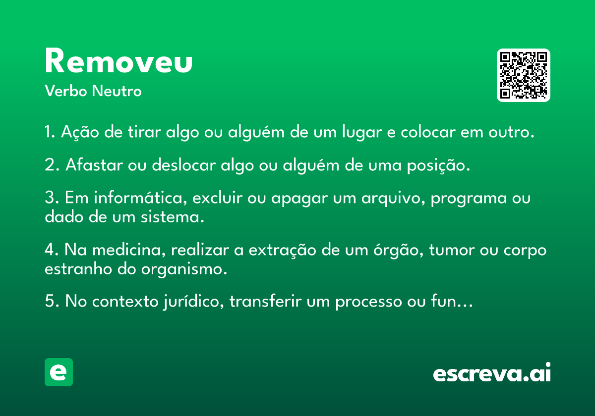 removeu
