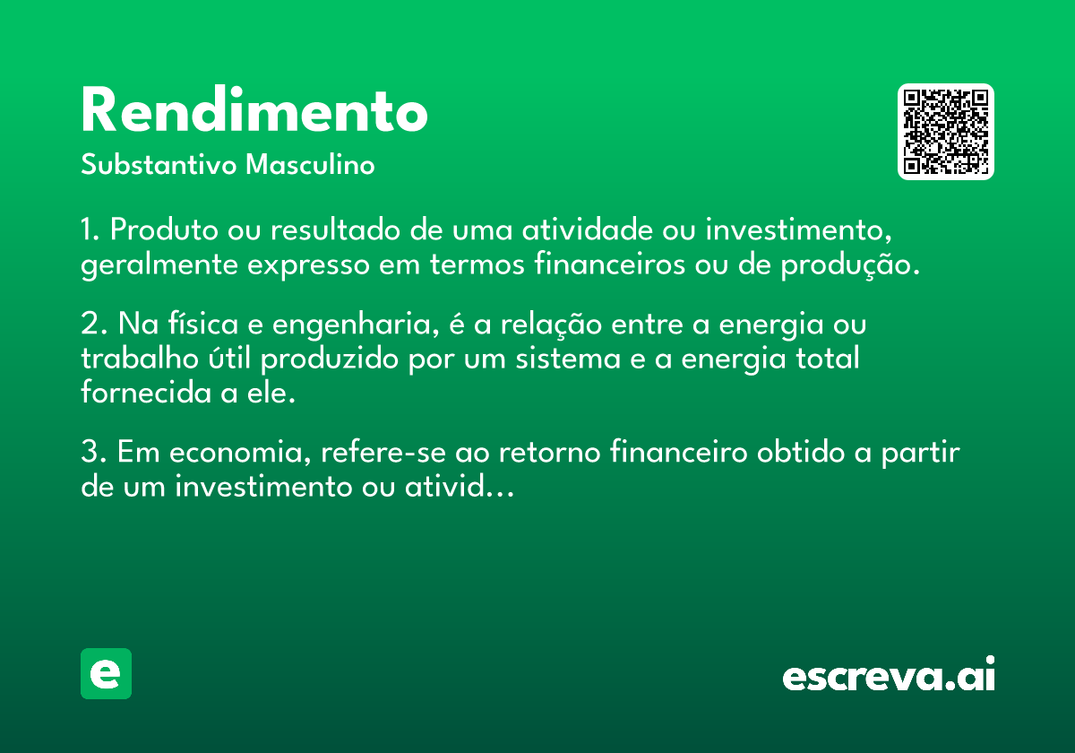 rendimento